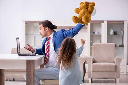 virtual job interview applicant can't control their child during video call